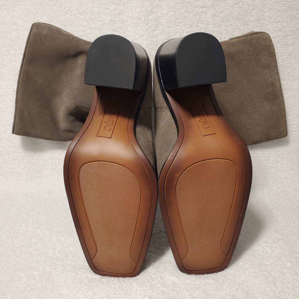 Franco Sarto Womens Vance Suede Square Toe Mid-Calf Boots - Picture 8 of 10